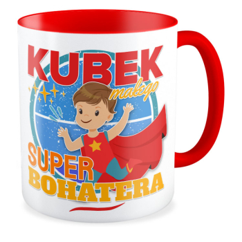 kubek MAŁEGO SUPERBOHATERA czerwony